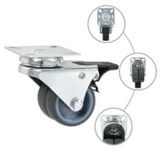 Vidaxl vidaXL Dvojna vrtljiva kolesa, 4 kosi, 50 mm