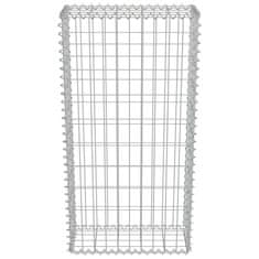 Vidaxl Gabionska stena s pokrovi iz pocinkanega jekla 50x20x100 cm