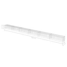 Vidaxl Gabionska stena s pokrovi iz pocinkanega jekla 900x50x50 cm