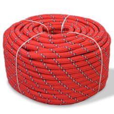 Vidaxl Mornarska vrv polipropilen 16 mm 50 m rdeča