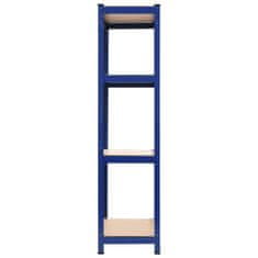 Vidaxl Polica za shranjevanje jeklo in MDF 80x40x160 cm modra