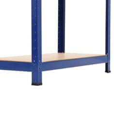 Vidaxl Polica za shranjevanje jeklo in MDF 80x40x160 cm modra