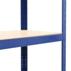 Vidaxl Polica za shranjevanje jeklo in MDF 80x40x160 cm modra