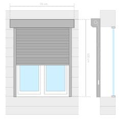 Vidaxl Rolete iz aluminija 70x100 cm antracitne
