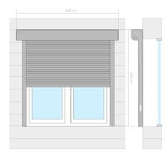 Vidaxl Rolete iz aluminija 160x150 cm bele