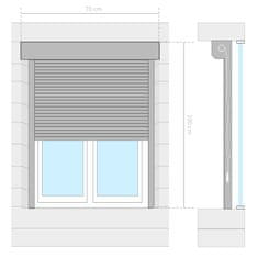 Vidaxl Rolete iz aluminija 70x100 cm antracitne