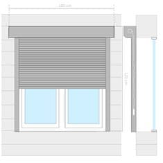 Vidaxl Rolete iz aluminija 100x120 cm antracitne