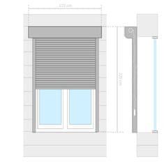 Vidaxl Rolete iz aluminija 110x220 cm antracitne