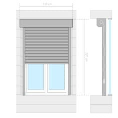Vidaxl Rolete iz aluminija 110x220 cm antracitne