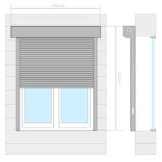 Vidaxl Rolete iz aluminija 140x150 cm antracitne
