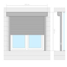 Vidaxl Rolete iz aluminija 160x150 cm antracitne