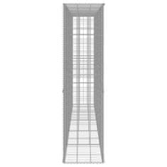 Vidaxl Gabionska stena s pokrovom iz pocinkanega jekla 300x50x200 cm