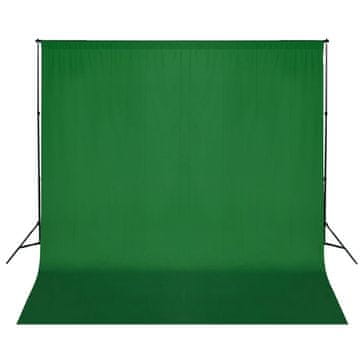 Vidaxl Podporni sistem za ozadje 600 x 300 cm zelene barve