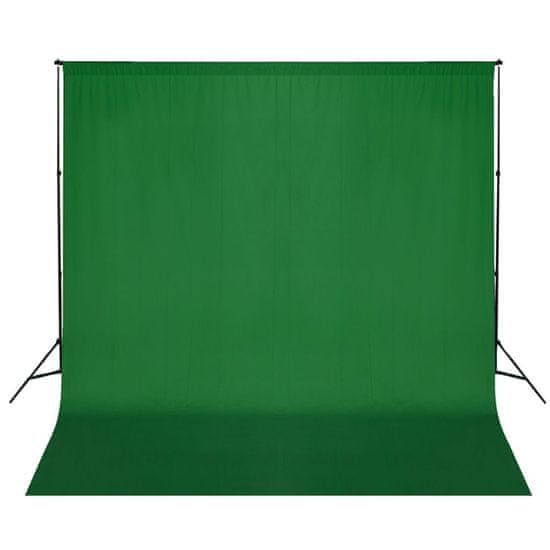 Vidaxl Podporni sistem za ozadje 600 x 300 cm zelene barve