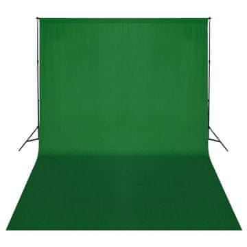 Vidaxl Podporni sistem za ozadje 300 x 300 cm zelene barve