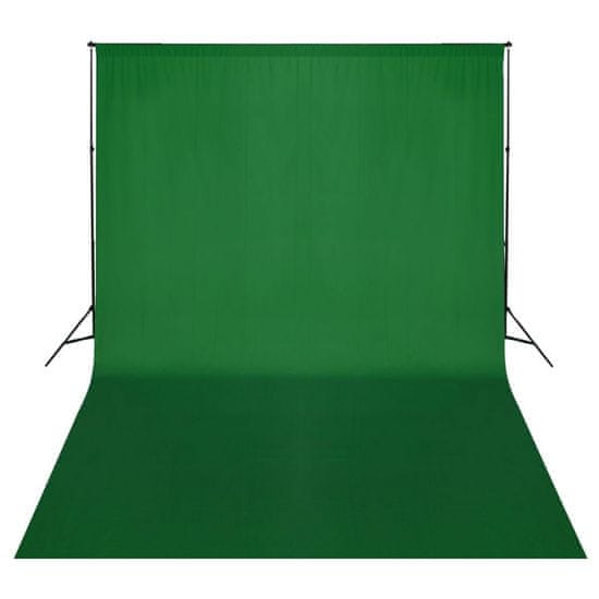 Vidaxl Podporni sistem za ozadje 300 x 300 cm zelene barve