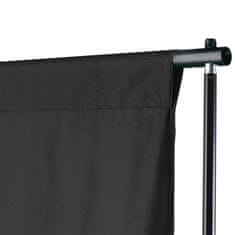 Vidaxl Podporni sistem za ozadje 500 x 300 cm črne barve