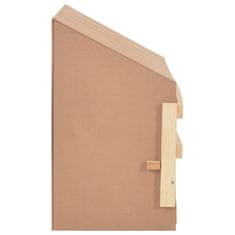 Vidaxl Gnezdišče za kokoši s 5 predelki 117x33x54 cm trdna borovina