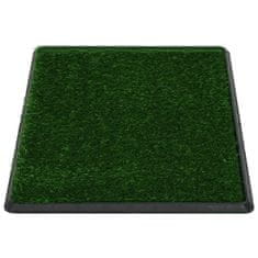 Vidaxl Stranišče za domače živali 2 kosa z umetno travo 76x51x3 cm WC