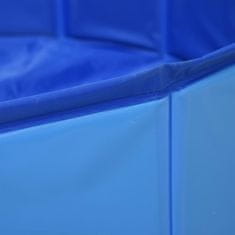 shumee Zložljiv bazen za pse moder 160x30 cm PVC