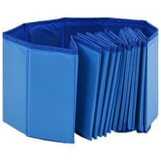 shumee Zložljiv bazen za pse moder 160x30 cm PVC