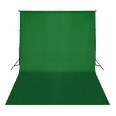 Vidaxl Ozadje iz bombaža brez stojala zeleno 500 x 300 cm Chroma Key