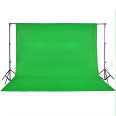 Vidaxl Ozadje iz bombaža brez stojala zeleno 500 x 300 cm Chroma Key