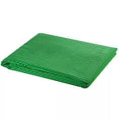 Greatstore Ozadje iz bombaža zeleno 600 x 300 cm Chroma Key