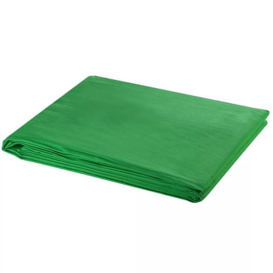Greatstore Ozadje iz bombaža zeleno 600 x 300 cm Chroma Key