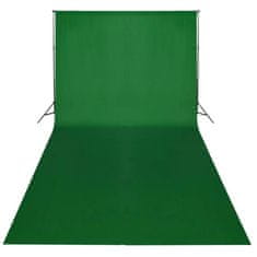 Greatstore Ozadje iz bombaža zeleno 600 x 300 cm Chroma Key