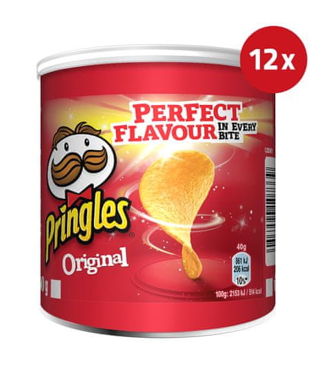 PRINGLES Original čips, 12 x 40 g