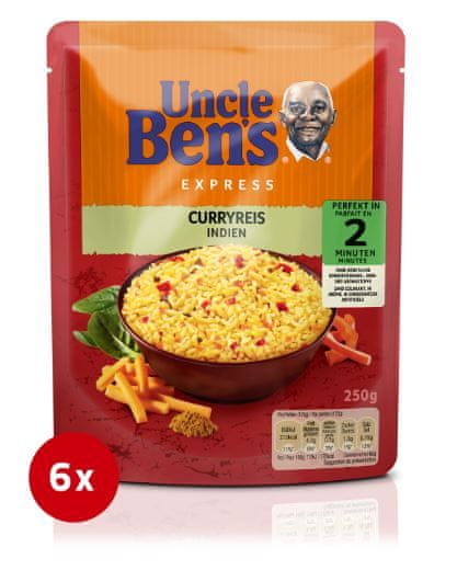 Uncle Ben's RTH Curry riž, 6 x 250 g
