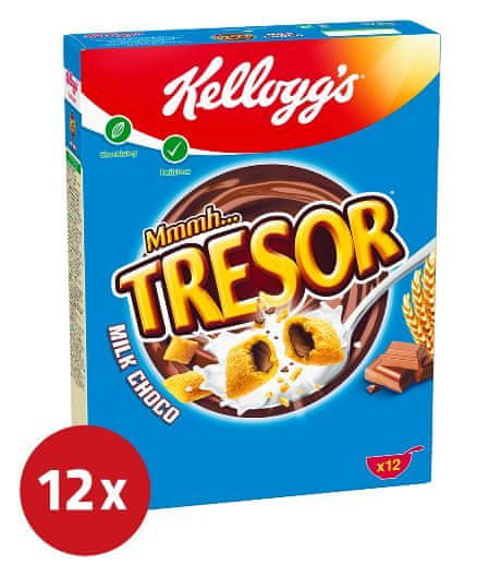 KELLOGG'S Tresor Milk Choco kosmiči, 12 x 375 g