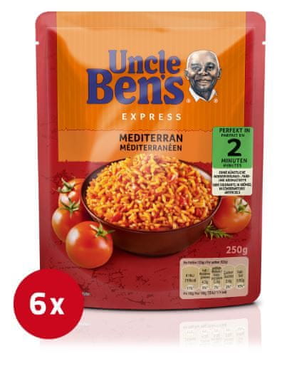 Uncle Ben's RTH Mediteran riž, v vrečki, 6 x 250 g