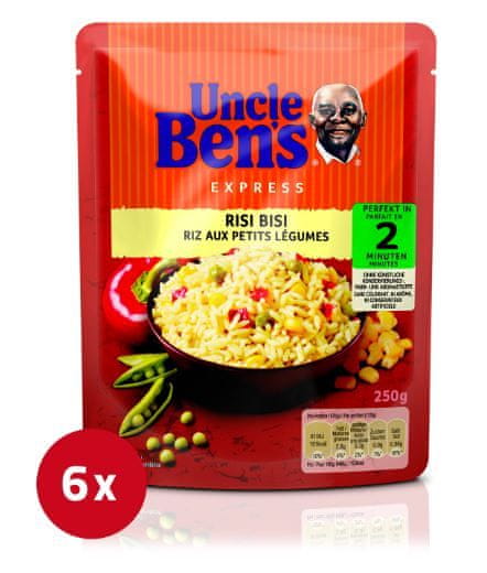 Uncle Ben's RTH Riži-biži riž, vrečka, 6 x 250 g