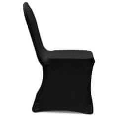Vidaxl Pokrivalo za stol raztegljivo črne barve 6 kosov