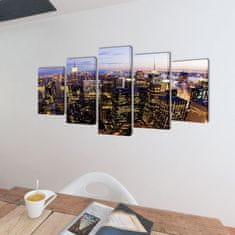 Vidaxl Set platen s printom New York iz zraka 100 x 50 cm