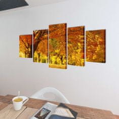 Vidaxl Set platen s printom javorja 100 x 50 cm