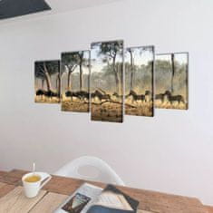 Vidaxl Set platen s printom zeber 100 x 50 cm