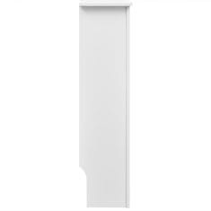 Greatstore Dekorativen Pokrov/Omarica za Radiator 152 cm MDF Bele Barve