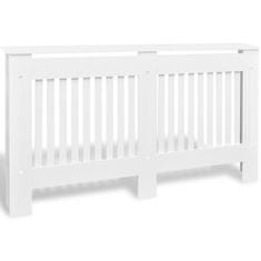 Vidaxl Dekorativen Pokrov/Omarica za Radiator 152 cm MDF Bele Barve