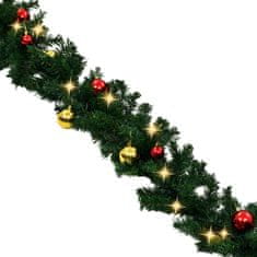 Vidaxl Božična girlanda okrašena z bučkami in LED lučkami 5 m