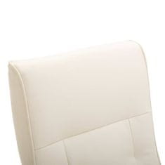 Greatstore Masažni stol kremno belo umetno usnje