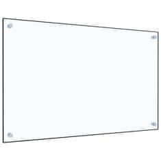 Vidaxl Kuhinjska zaščitna obloga prozorna 80x50 cm kaljeno steklo