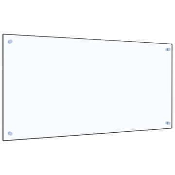 Vidaxl Kuhinjska zaščitna obloga prozorna 100x50 cm kaljeno steklo