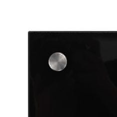 shumee Kuhinjska zaščitna obloga črna 100x50 cm kaljeno steklo