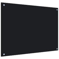 shumee Kuhinjska zaščitna obloga črna 80x60 cm kaljeno steklo