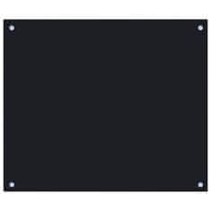 shumee Kuhinjska zaščitna obloga črna 70x60 cm kaljeno steklo
