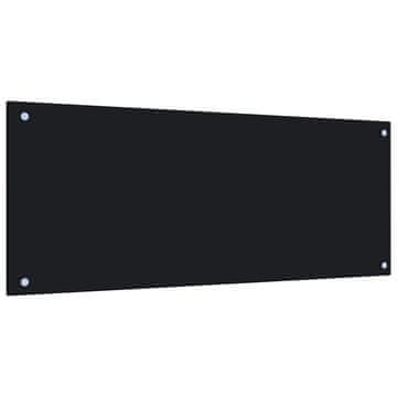 Vidaxl Kuhinjska zaščitna obloga črna 100x40 cm kaljeno steklo