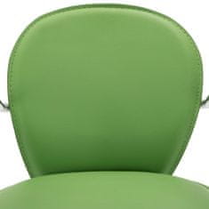 Vidaxl Barski stolčki z naslonjali za roke 2 kosa zeleno umetno usnje